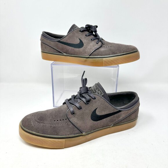 NIKE SB Zoom Stefan Janoski Shoe Men Size 10 Gray Suede Gum Sole 333824-018 - Picture 1 of 10